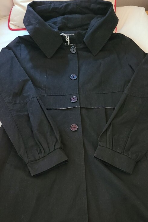 Only Jackets & Blazers - Only Black Collared Button-Front Coat With Hood